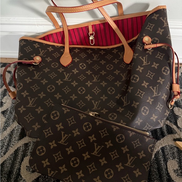 Louis Vuitton Brown and Tan Monogram Tote - Picture 1 of 6